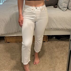 Levis Wedgie Straight White Jean